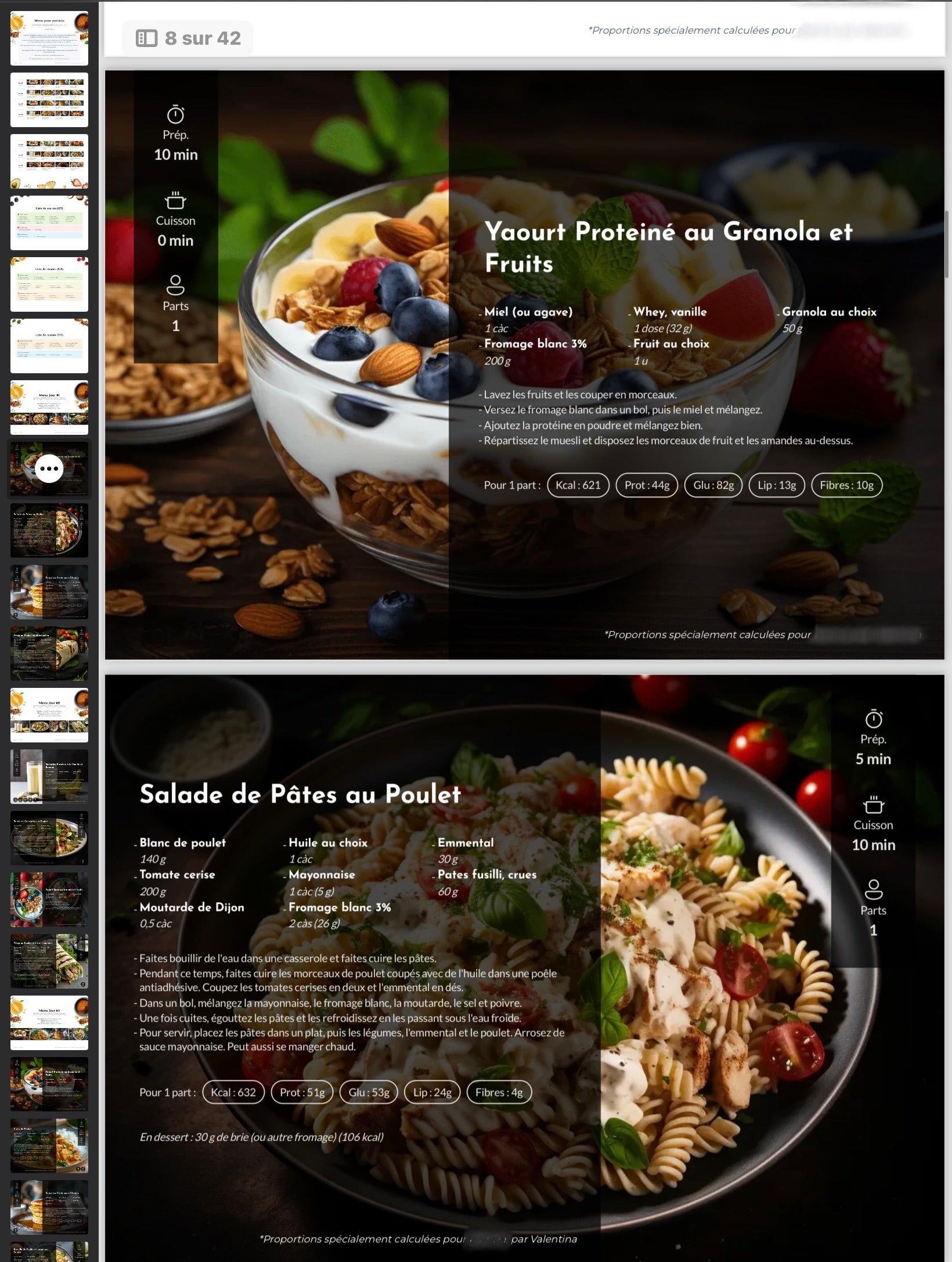 Plan nutritionnel personnalisé